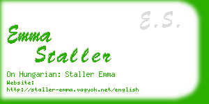 emma staller business card